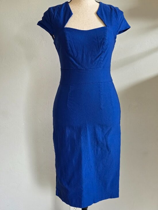 Grace Karin Dresses & Skirts - Vintage Grace Karin Royal Blue Bodycon Pencil Dress - Size Small